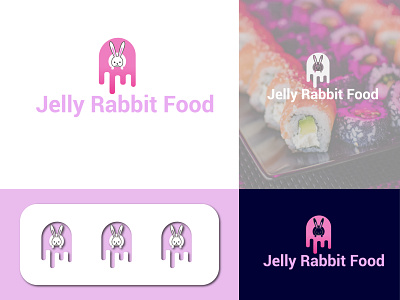 Jelly Rabbit Food Logo Design