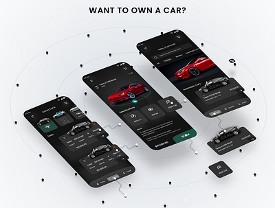 CAR APP android android app design app branding dark mode design graphic design illustration ios app design logo modern ui motion ui