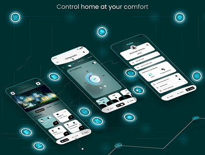 Smart Home App android android app design app branding design graphic design ios app design logo motion graphics smart home ui