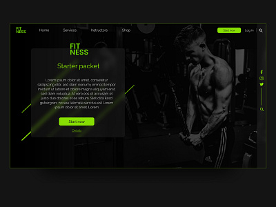 FITNESS Website UI design design fitness fitness app ui ux website concept website design