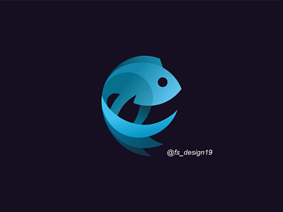 Blue fish logo blue blue fish elegant logo fish logo design