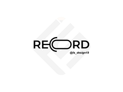 Record logo symbol logo design logo wordmark music record simple design