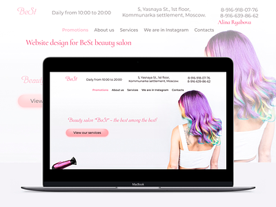 Landing page for beauty salon beauty beauty salon design designer landing landing page landing page design web webdesign website