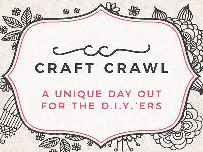 Craft Crawl - Event Branding branding craft design event logo simple typeface