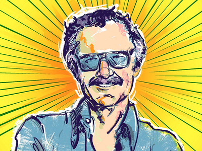 Thank you, Stan Lee comic book comics illustration marvel portrait stan lee tributes