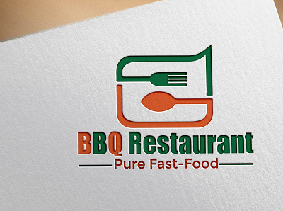 BBQ Restaurant Logo Design illustration