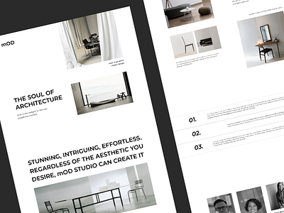 Interior Design Firm Website design ui web design