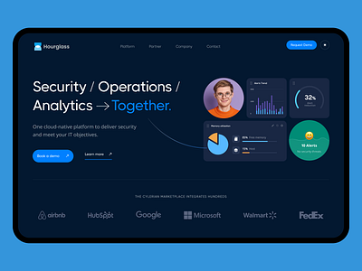 Security and Analytics Saas Product Landing design ui web design