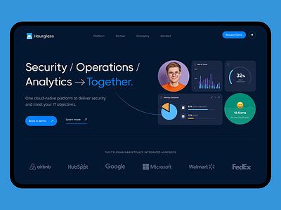 Security and Analytics Saas Product Landing