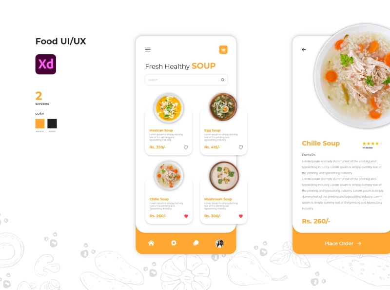 Food UI/UX by Dirghayu Joshi on Dribbble