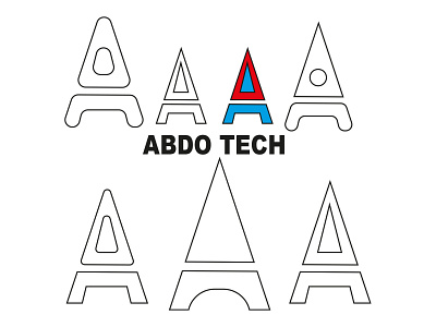 abdo tech app art branding design illustration logo minimal type typography vector