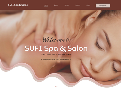 Landing Page Spa & Salon graphic design landing pag