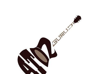 A TO Z Guruji Guitar Logo graphic design illustration logo vector