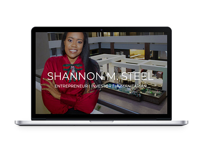 I AM SHANNON STEEL website on MacBookPro squarespace website