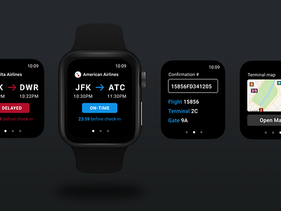 CheapOair Apple Watch App app apple watch design ecommerce flight ui ux watch