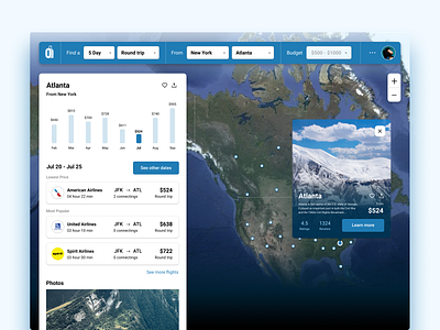 CheapOair Explore Tool app design ecommerce flight travel ui ux web web design