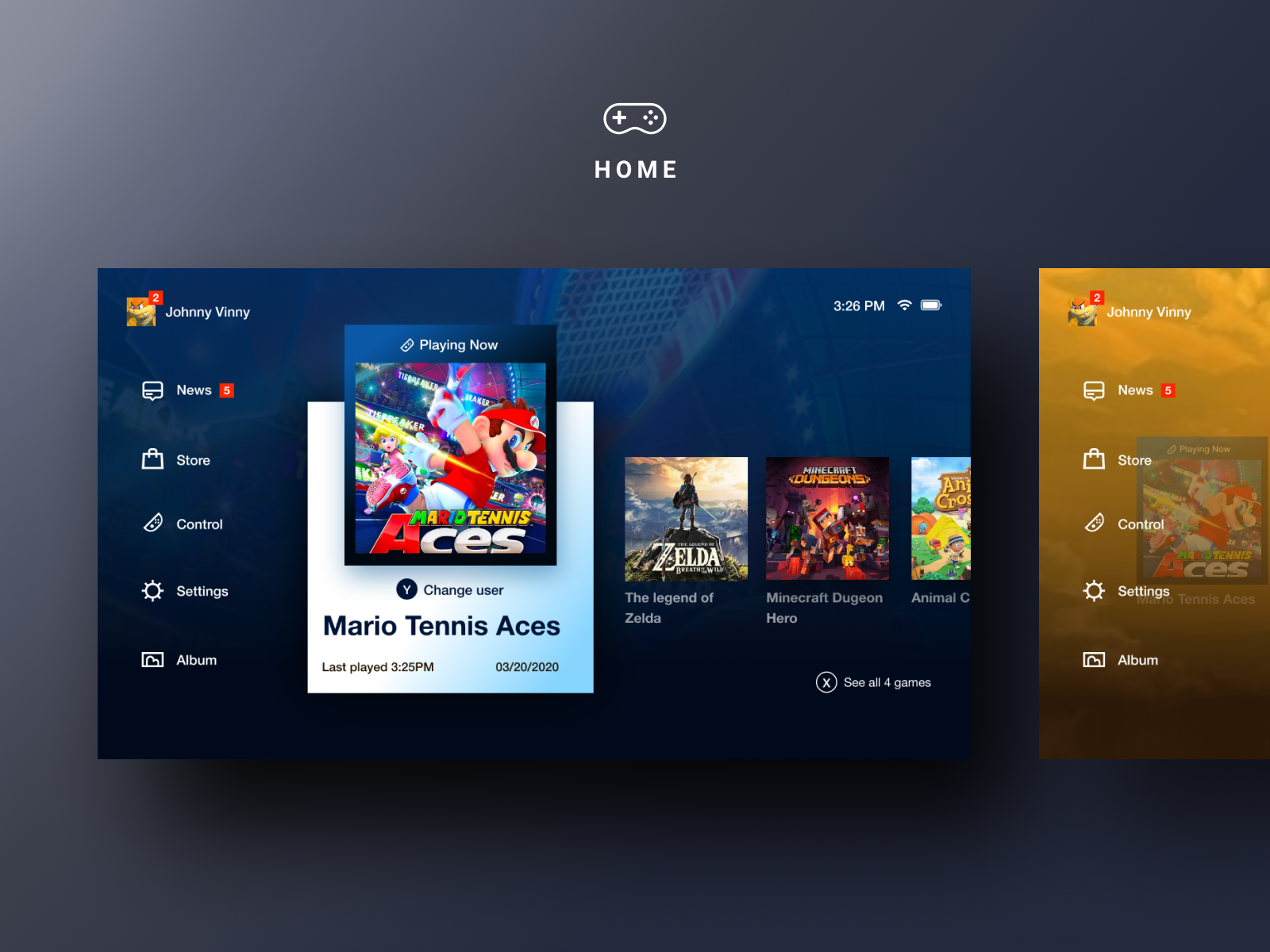 Nintendo Switch Concept Pages by George C. on Dribbble