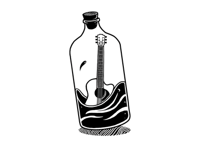 Guitar in a Bottle a bottle guitar in