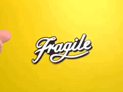 Fragile Sticker fragile sticker type typography
