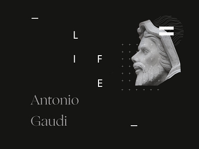 concept site Antonio Gaudi app design illustration typography uidesign vector web