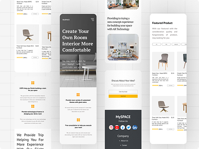 MySPACE Furniture Website Mobile App Version