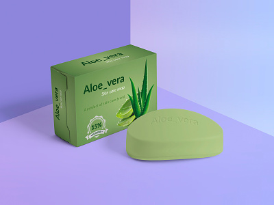 Aloe_vera soap box packaging design