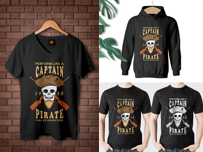 Captain Pirate Tee shirt design