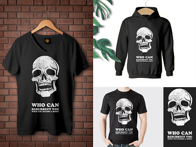 Minimalist Skull T shirt Hoodie Design apparel artist black and white clothing feminine gothic grange graphic halloween hoodie men message mockup print product scary skull summer tshirt winter