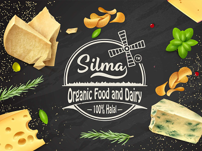 Silma organic food & dairy logo design branding business dairy firm food generic graphic design halal illustration logo minimalist mockup organic silma vector