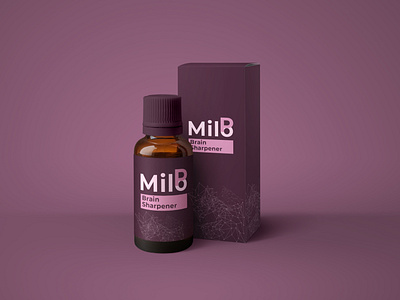 Amber medicine bottle box label packaging design