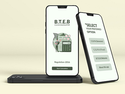 BTEB CGPA Calculator Mobile App UI Design