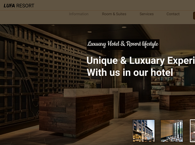 Hotel Website typography ui ux