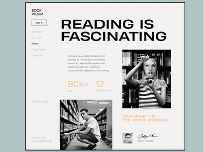 Bookstore webpage concept