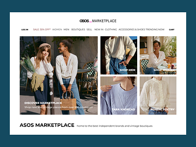 ASOS marketplace concept asos clothing brand design ecommerce minimalistic shop shopping style stylish ui ux web design webdesign website