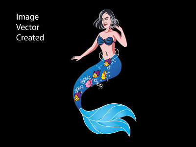Vector Mermaid Design design graphic design illustration logo motion graphics typography vector