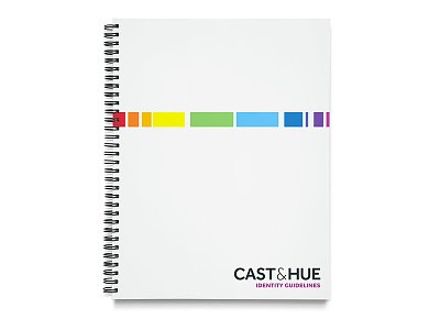 Cast and Hue booklet logo print