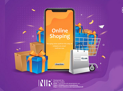 Online Shoping | Mobile App | Nazmul Islam || app app design ideas illustrator online shop online shopping online store