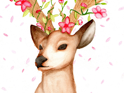 Beautiful deer Watercolor