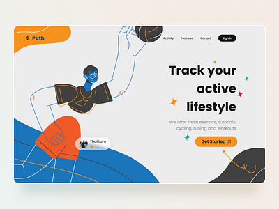 Path - Track your Active lifestyle mockup ui ui design web design