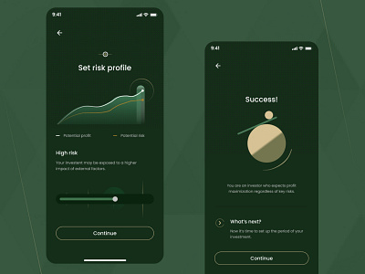 Investment App app design figma investmentapp risk ui