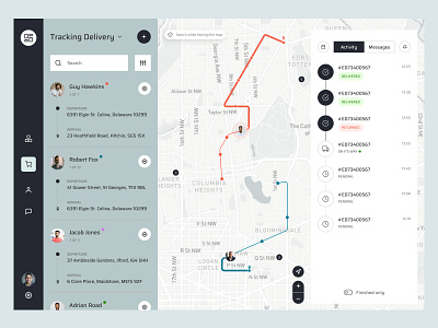 Delivery Tracking Dashboard dashboard delivery design figma tracking ui uiux web