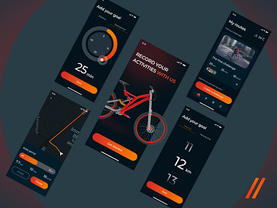 Activity Tracking App - Cycling activity app cycling design tracking uiux