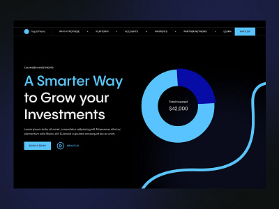 Investment Platform design figma hero section investment ui uiux website