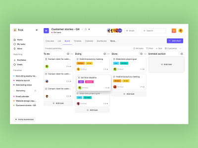 Client’s Task Management dashboard design figma ui uiux