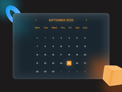 Calendar app calendar design glassmorph ui uiux ux