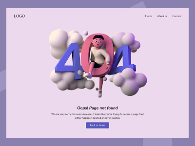 404 - Error Page 3d 404 design error figma illustration page not found uiux