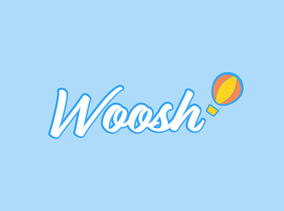 Woosh Logo 50dailylogochallenge 50daylogochallenge blue dailylogochallenge flat illustrator logo vector