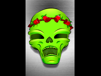 Digital Art - Skull and Roses