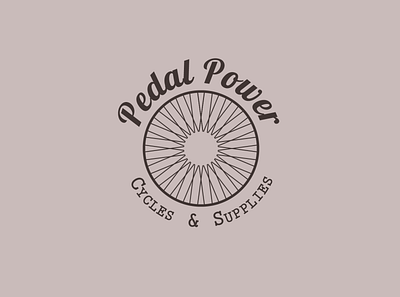 Daily Logo Challenge - Pedal Power 50dailylogochallenge 50daylogochallenge daily logo daily logo challenge dailylogochallenge flat illustrator logo minimal