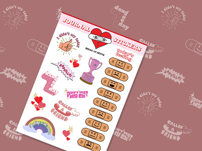 Sticker Booklet | Break Up Bestie illustration sticker booklet sticker design valentines day